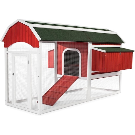 Prevue Pet Products PP- Barn Chicken Coop, Barnyard Red - Large 467